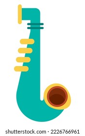 green saxophone instrument musical icon