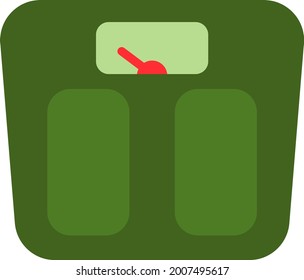 Green scale, illustration, vector on a white background.