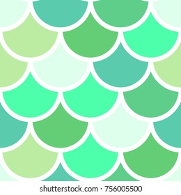 Green scales seamless vector pattern