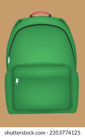 green school backpack for textbooks