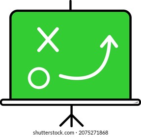 Green school blackboard with chalk scribbles