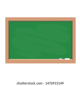 Green school blackboard like education symbol for design on white, stock vector illustration