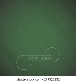 Green school board, chalkboard texture and vector background eps10
