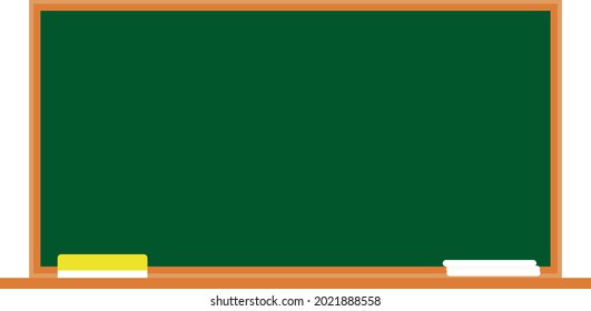 Green school board, illustration, vector on a white background.