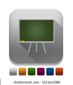 Green School Board With Long Shadow Over App Button