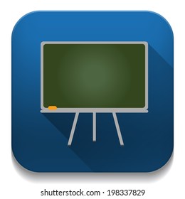 Green School Board With long shadow over app button