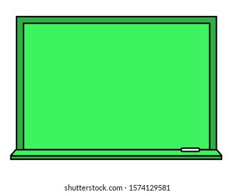 Green school board on a white background. Vector illustration.