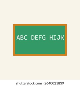 green school board vector illustration with text abc