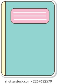 green school book, school, flat design, icon