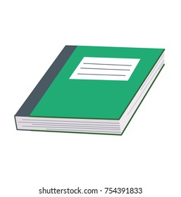 green school exercise book