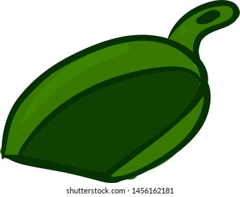 Green scoop, illustration, vector on white background