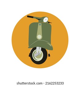 green scooter design vector hand drawing