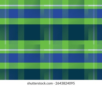 Tartan escocês verde padrão tecido Swatch