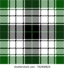 Green Scottish Woven Tartan Plaid Seamless Pattern