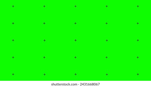 green screen background VFX motion tracking markers. Abstract concept video footage replacement tracking markers element. Vector