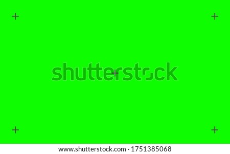 Green screen background. VFX motion tracking markers. Design green screen backdrop template. Abstract concept video footage replacement tracking markers element. Set Vector illustration EPS 10