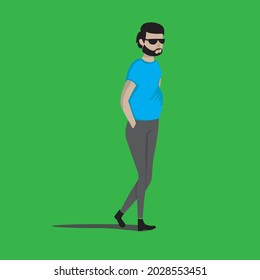 green screen big boss with the layer name in vector