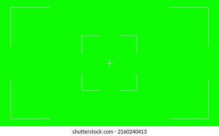 Green screen blank background, empty digital video template mockup vector illustration .