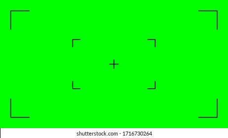 Pantalla verde, fondo cromo. Fondo verde en blanco con marcadores de seguimiento de movimiento VFX. Fondo de clave cromática para efectos de clave, gráficos de movimiento y vídeo. Vector