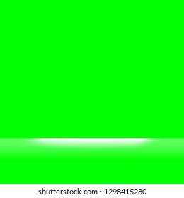 green screen colors and white light shine for background, backdrop green screen and spotlight soft, green screen space for background (vector)