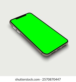 Green screen display on mobile phone for decoration