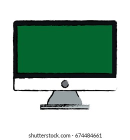 green screen monitor computer device