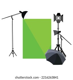 grüner Studioaufnahme, Vektorgrafik