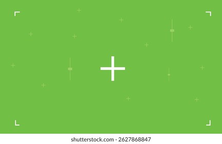 Green Screen with VFX Motion Tracking Markers. Art Design Green Screen Backdrop Template.