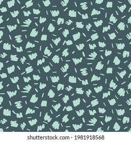Green scribble scandi pattern print. Seamless minimal fashion doodle background. Calm gender inclusive drawn squiggle texture. Playful kid room wallpaper vector repeat.