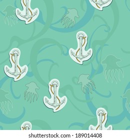Green sea seamless