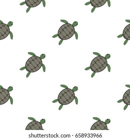 Green sea turtle pattern seamless for any design vector illustration