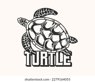 green sea turtle silhouette illustration