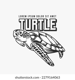 green sea turtle silhouette illustration