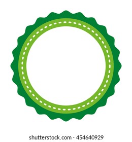 green seal stamp sticker vector isolated graphic