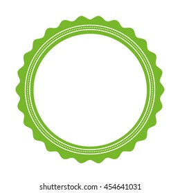 green seal stamp sticker vector isolated graphic