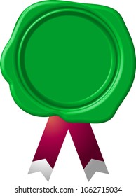 Green Sealing wax medal