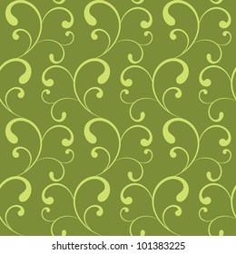 green seamless abstract ornament. Vector illustration