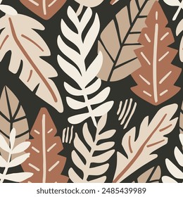 Green Seamless Abstract Plant Surface Wallpaper. Vivid Endless Elegant Graphic Textile, Seamless Backdrop. Hippie Continuous Contemporary Isolated Fabrics Pattern. 