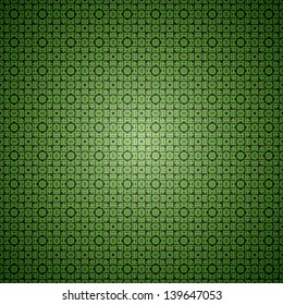 Green seamless abstract vector ornament background pattern