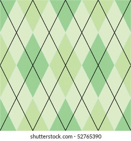 Green Seamless Argyle Pattern