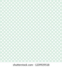 Green Seamless Baby Pattern With White Polka Dots