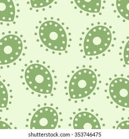 Green seamless background of beautiful pattern