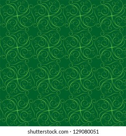 Green Seamless calligraphic background
