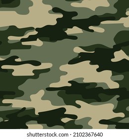 green seamless camouflage. print on clothes or print. vector.