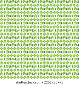 Green seamless clover pattern - vector background for St. Patrick's Day