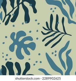 Green Seamless Color Isolated Quill Pattern. Colorful Continuous Classic Palm Element, Seamless Backdrop. Pink Repeated Nature Artistic Watercolor Print. 
