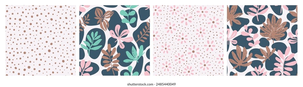 Green Seamless Contemporary Bloom Lines Background. White Repeated Classic Modern Element, Seamless Collection. Yellow Continuous Abstract Trendy Style Backdrop. 
