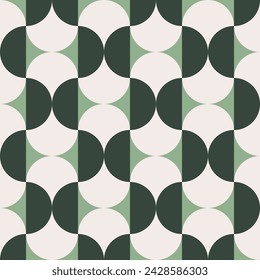 Fondo retro de patrón geométrico de coral verde sin costuras.