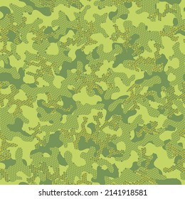 Green Seamless Creative Vector Design. Beige Seamless Digital Vector Camouflage. Khaki Camouflage Seamless Pattern. Camouflage Shirt Autumn Repeated Soldier Graphic Wallpaper. Camoflage