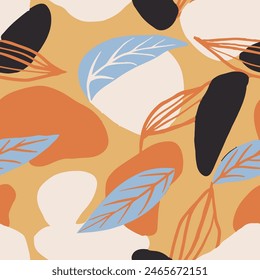 Green Seamless Decoration Vintage Invitation Wallpaper. Dark Endless Nature Modern Element, Seamless Pattern. Vivid Repeated Summer Beauty Lines Backdrop. 